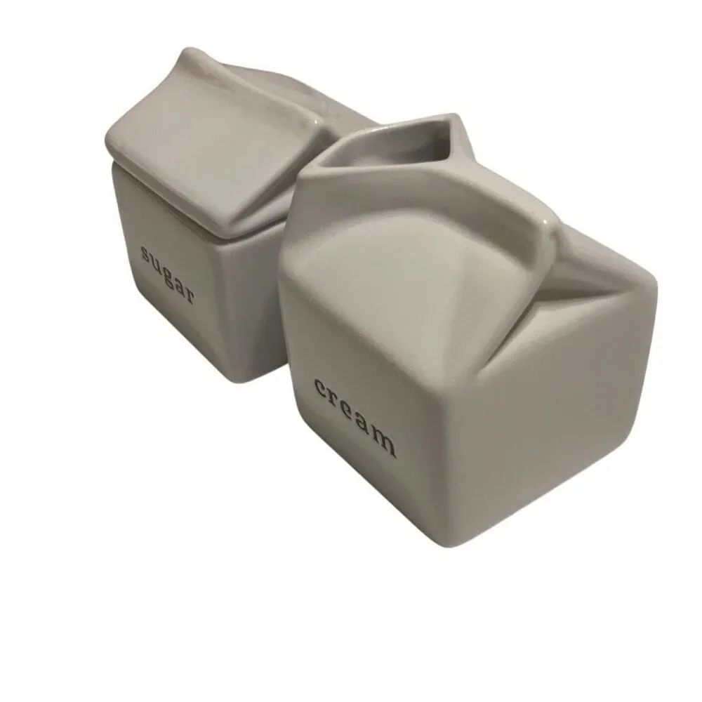 Crate&Barrel White Sugar and Cream Set